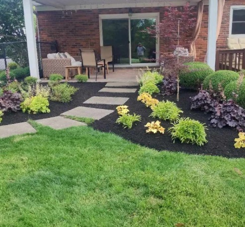 Garden bed outside of patio